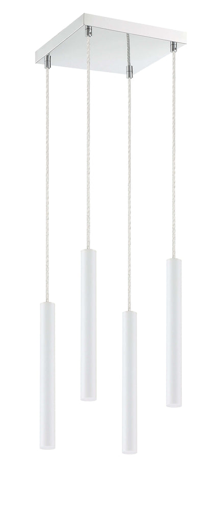 Forest LED 4 Light Chandelier Chrome