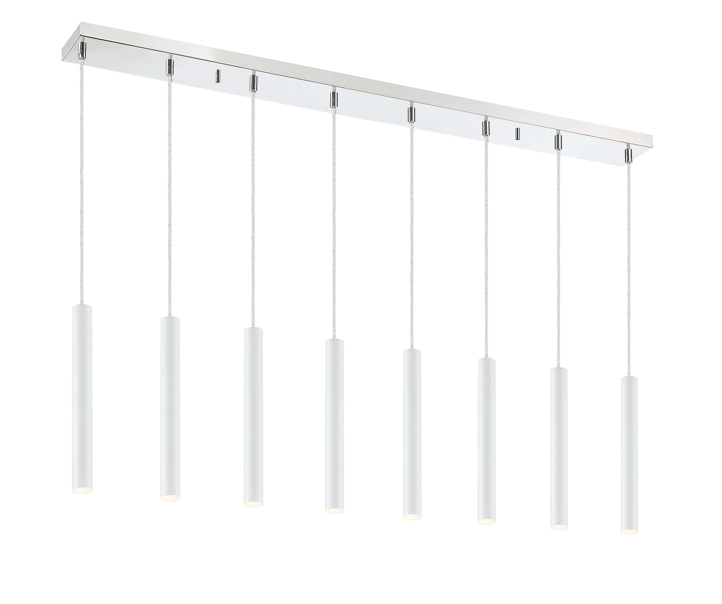 Forest LED 8 Light Linear Chandelier Chrome
