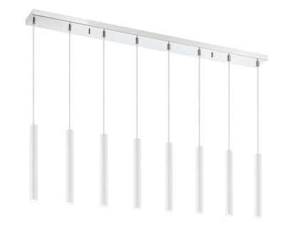 Forest LED 8 Light Linear Chandelier Chrome