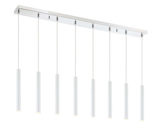 Forest LED 8 Light Linear Chandelier Chrome