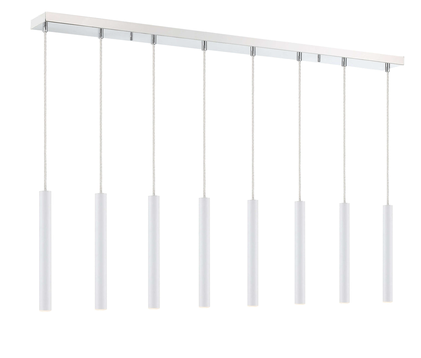Forest LED 8 Light Linear Chandelier Chrome