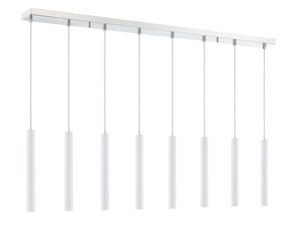 Forest LED 8 Light Linear Chandelier Chrome