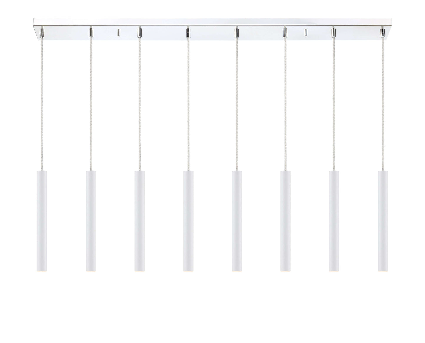 Forest LED 8 Light Linear Chandelier Chrome