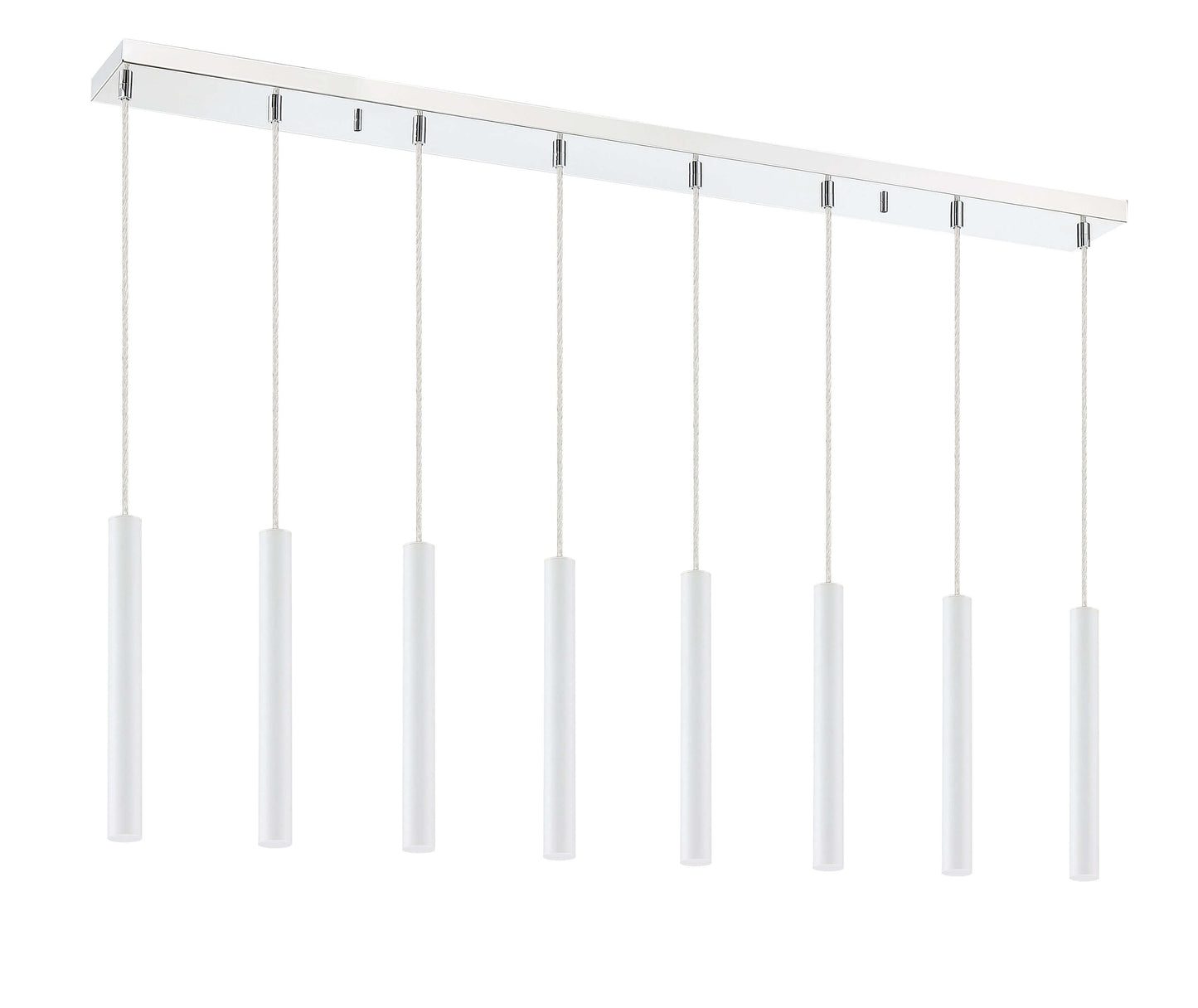 Forest LED 8 Light Linear Chandelier Chrome