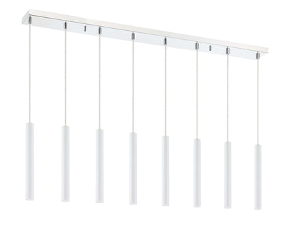 Forest LED 8 Light Linear Chandelier Chrome