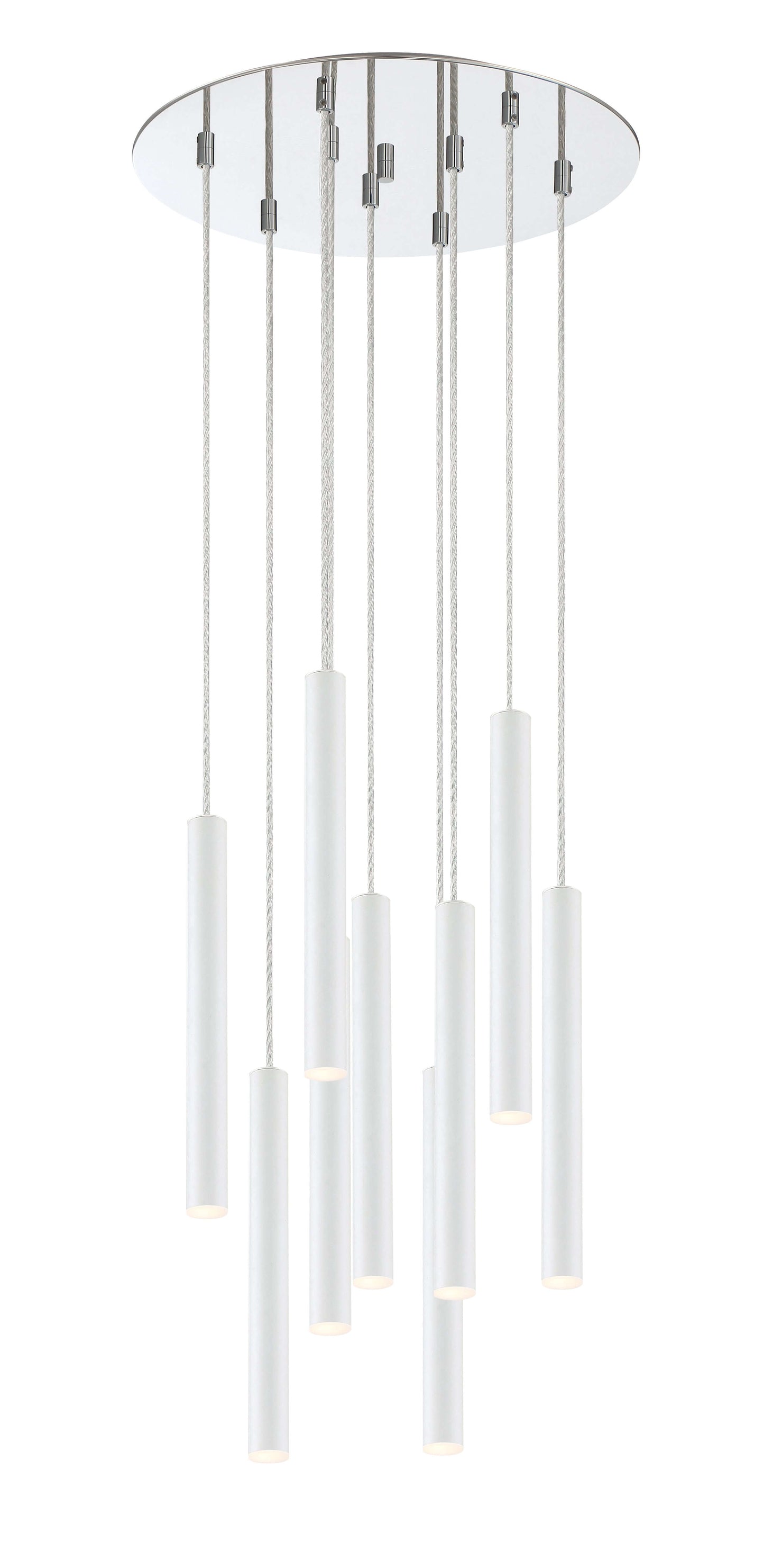Forest LED 9 Light Chandelier Chrome