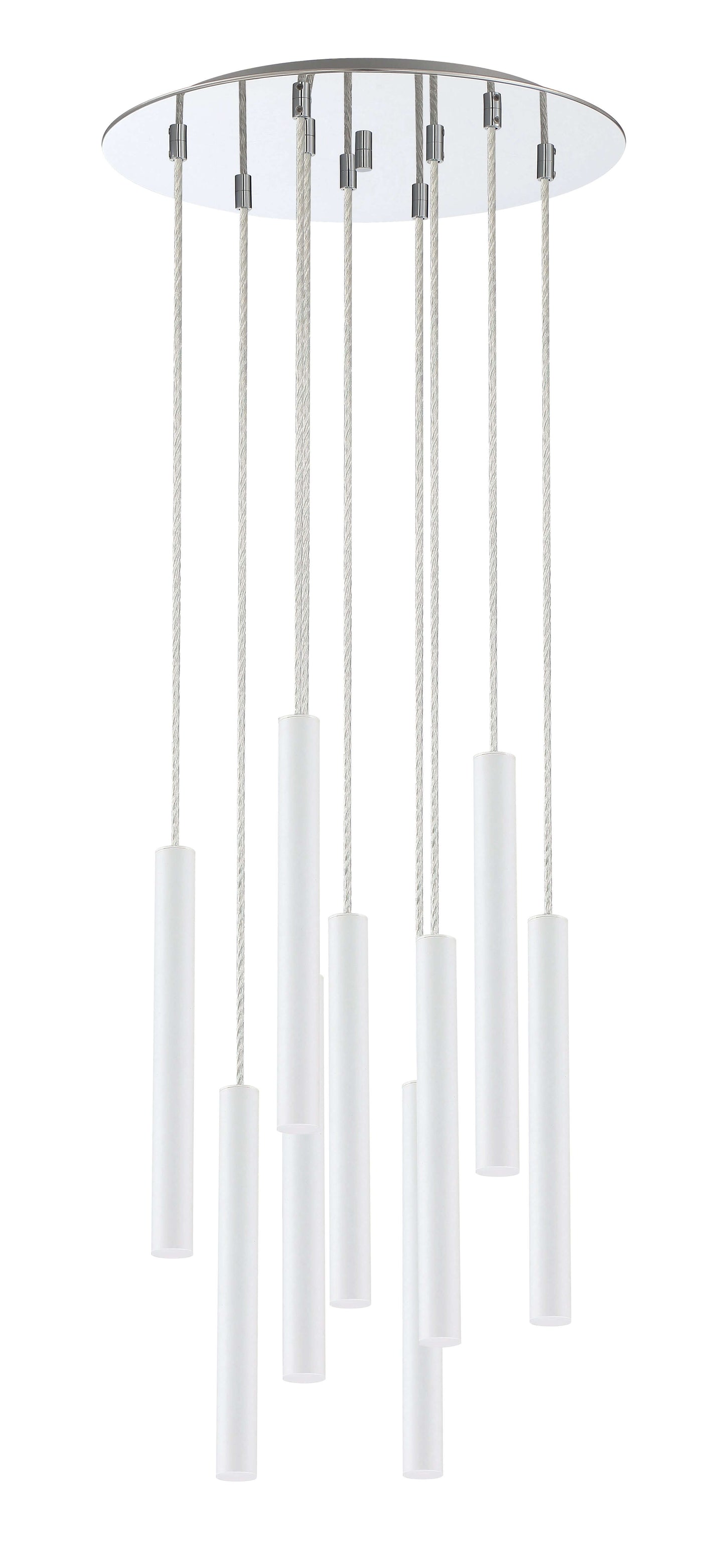 Forest LED 9 Light Chandelier Chrome