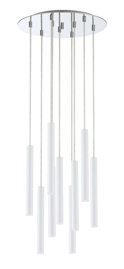 Forest LED 9 Light Chandelier Chrome