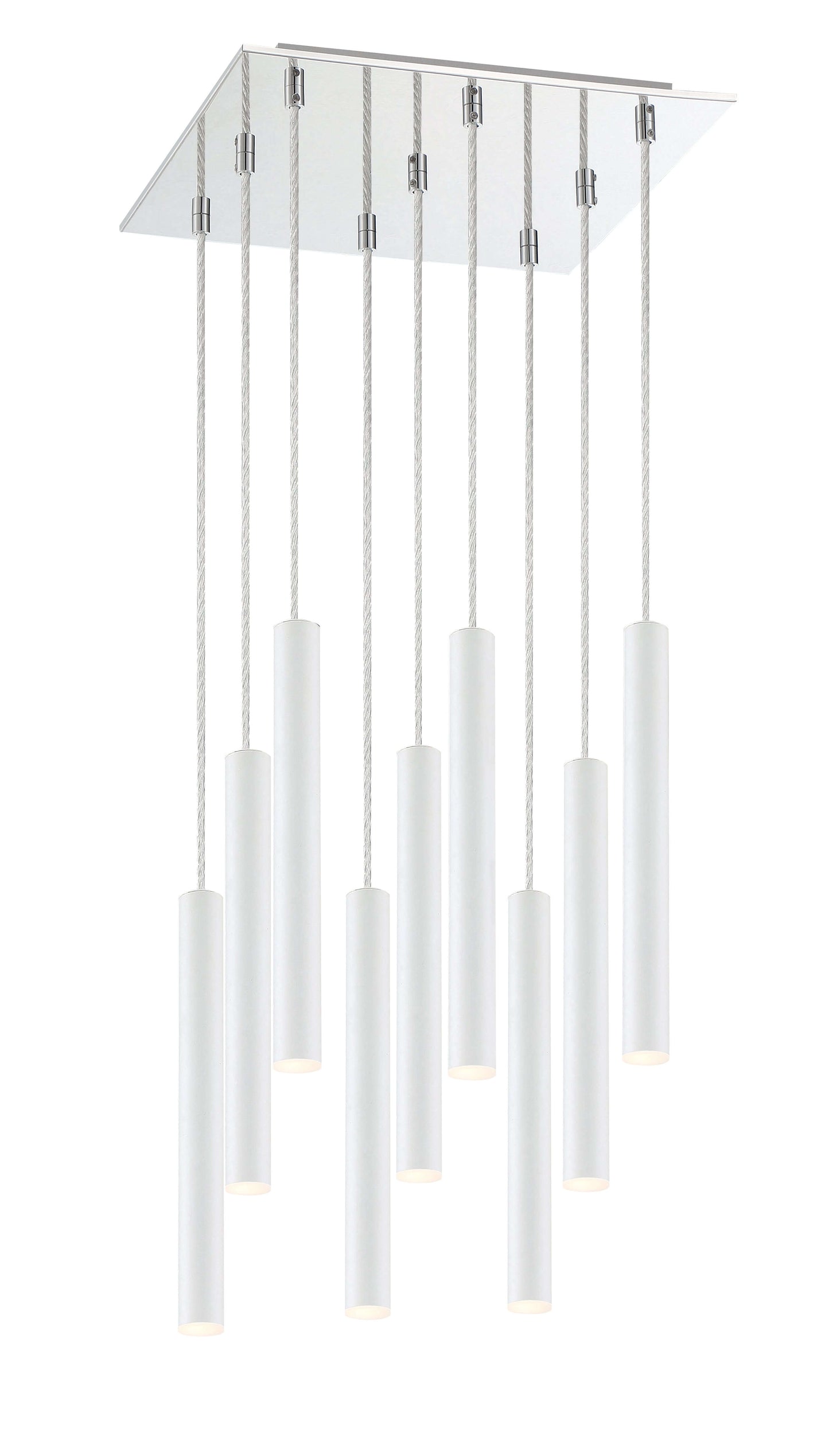 Forest LED 9 Light Chandelier Chrome
