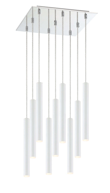 Forest LED 9 Light Chandelier Chrome