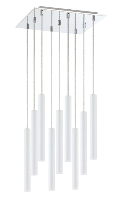 Forest LED 9 Light Chandelier Chrome