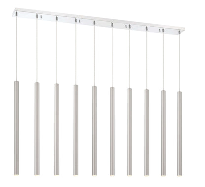 Forest LED 10 Light Linear Chandelier Chrome