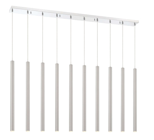 Forest LED 10 Light Linear Chandelier Chrome