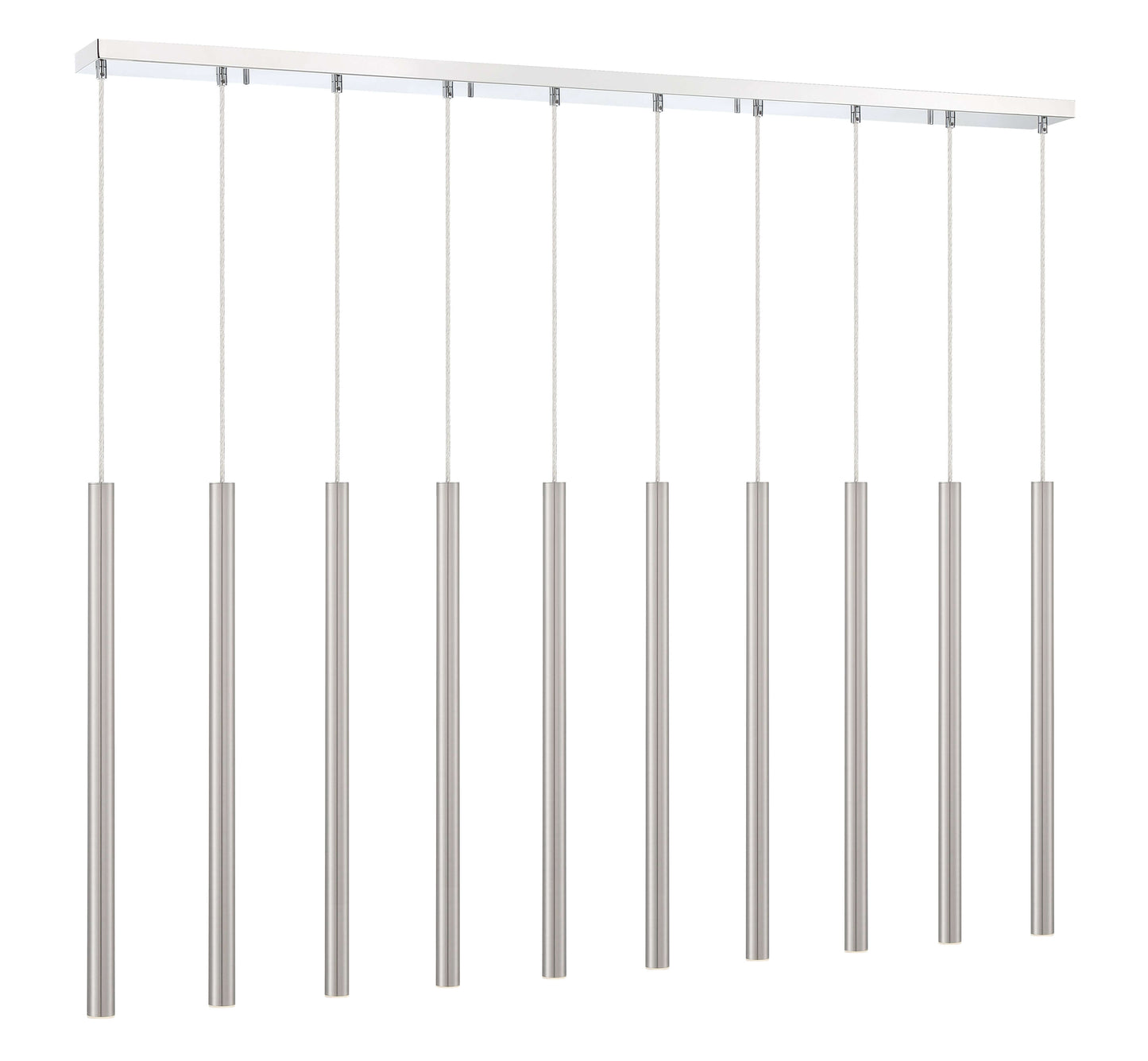 Forest LED 10 Light Linear Chandelier Chrome