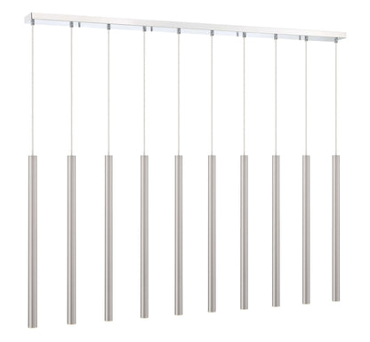 Forest LED 10 Light Linear Chandelier Chrome
