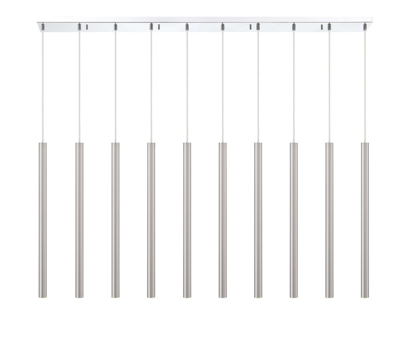 Forest LED 10 Light Linear Chandelier Chrome