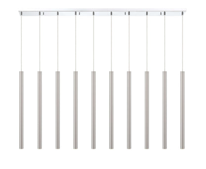 Forest LED 10 Light Linear Chandelier Chrome