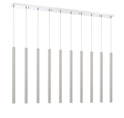 Forest LED 10 Light Linear Chandelier Chrome