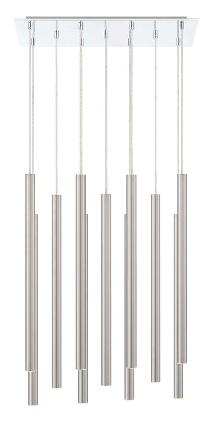 Forest LED 11 Light Chandelier Chrome