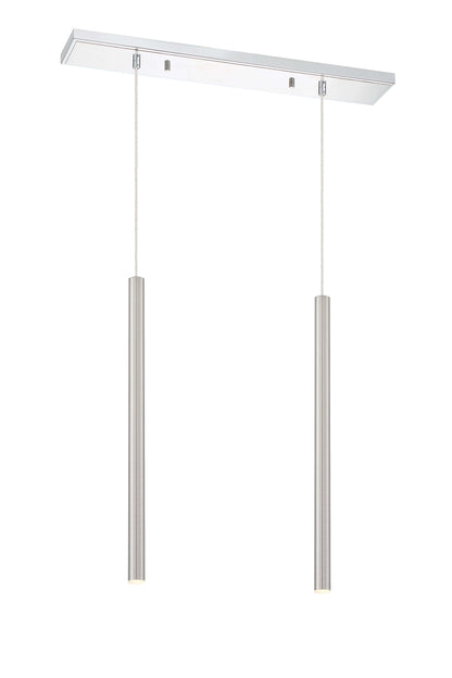 Forest LED 2 Light Linear Chandelier Chrome