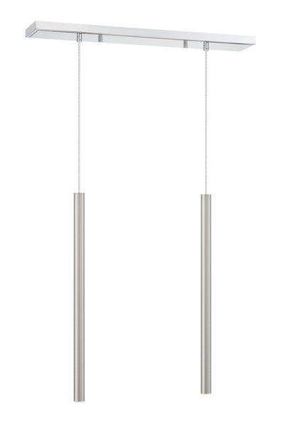Forest LED 2 Light Linear Chandelier Chrome