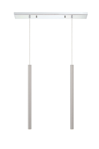 Forest LED 2 Light Linear Chandelier Chrome
