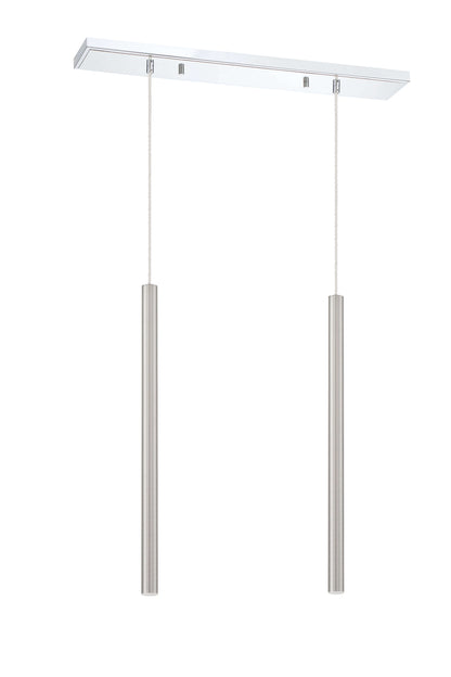 Forest LED 2 Light Linear Chandelier Chrome
