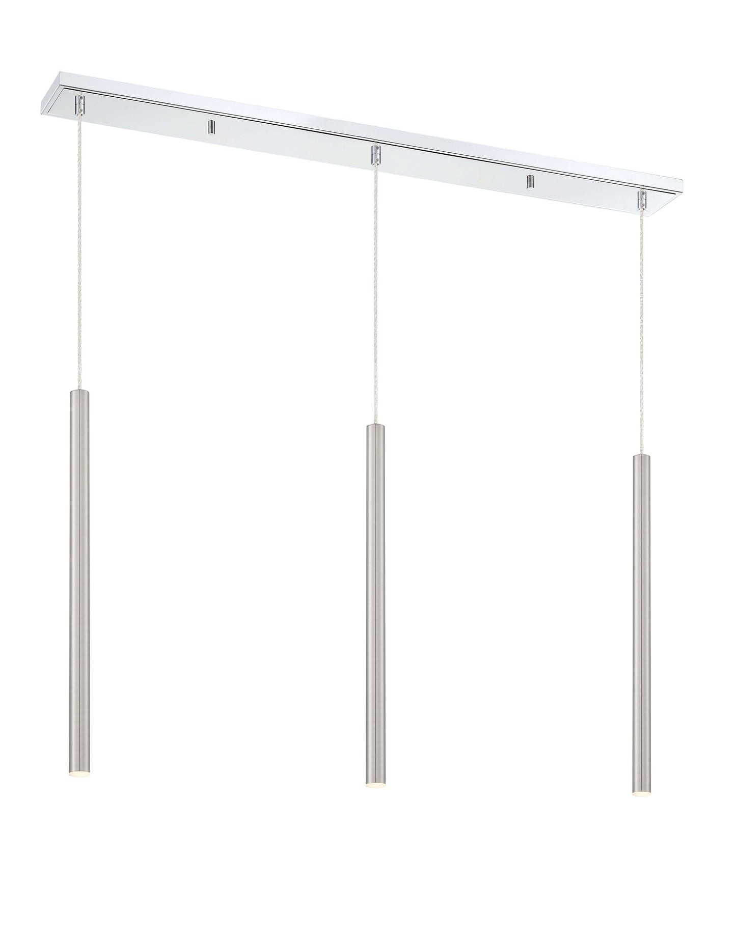 Forest LED 3 Light Linear Chandelier Chrome