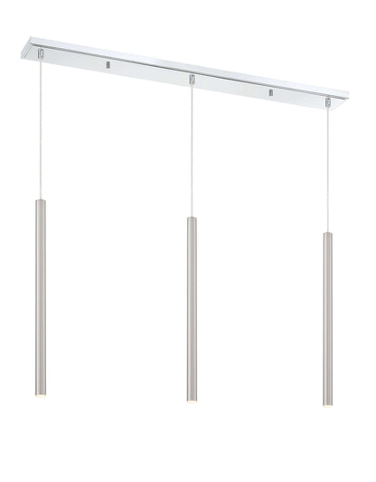 Forest LED 3 Light Linear Chandelier Chrome