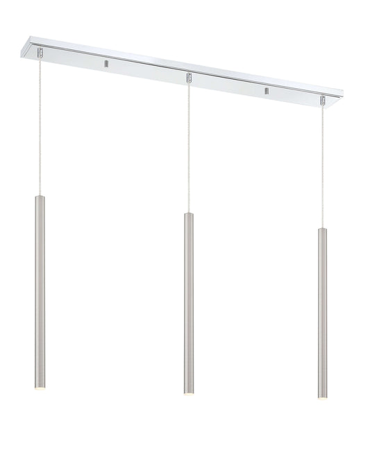 Forest LED 3 Light Linear Chandelier Chrome