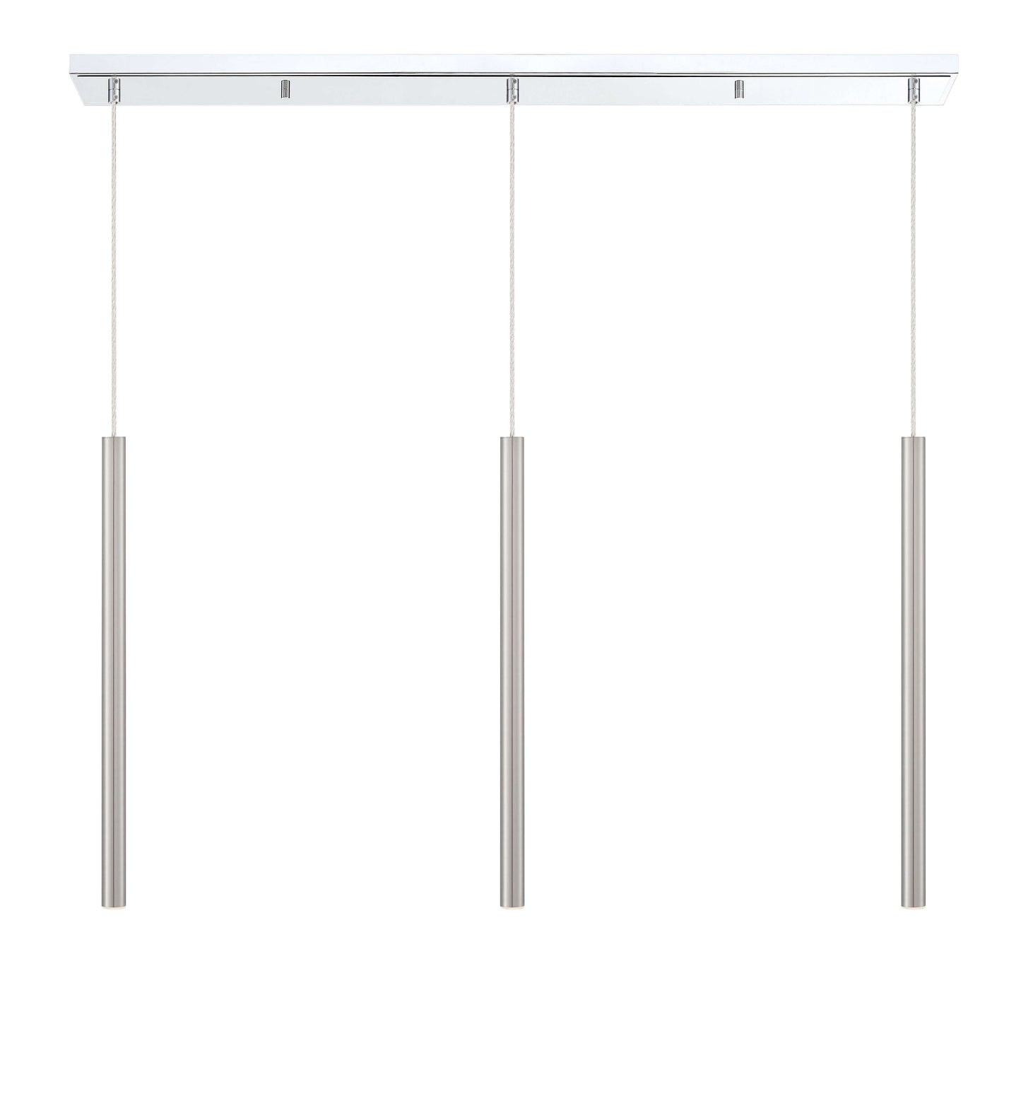Forest LED 3 Light Linear Chandelier Chrome