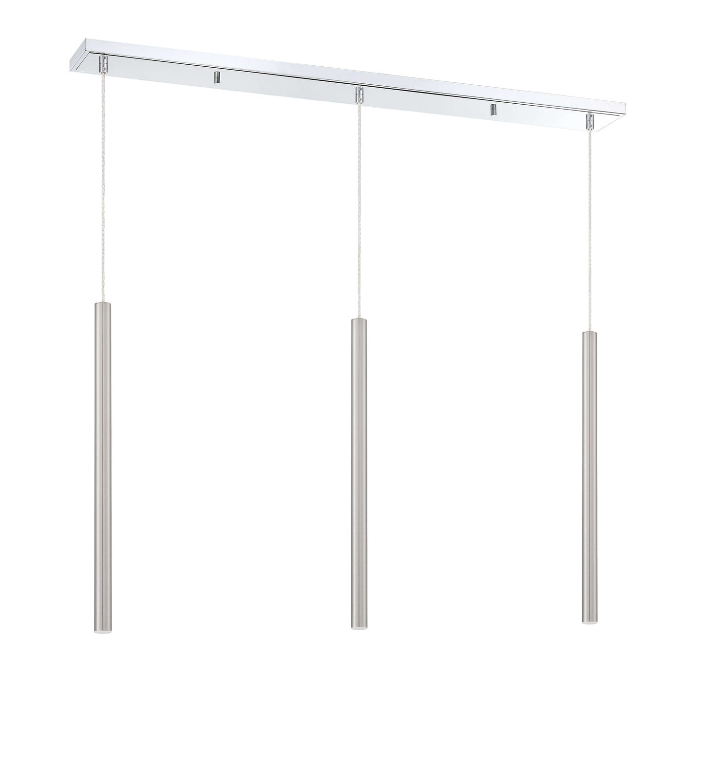 Forest LED 3 Light Linear Chandelier Chrome