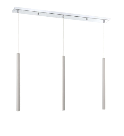 Forest LED 3 Light Linear Chandelier Chrome