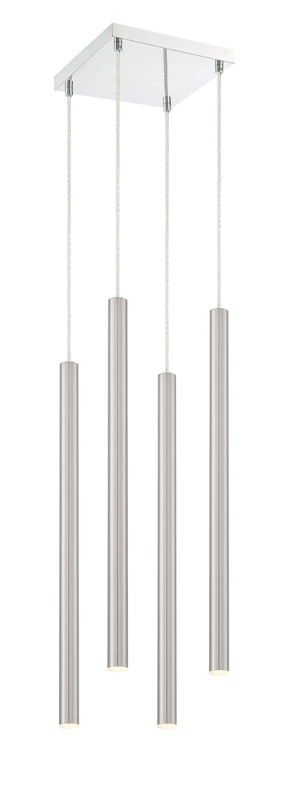 Forest LED 4 Light Chandelier Chrome