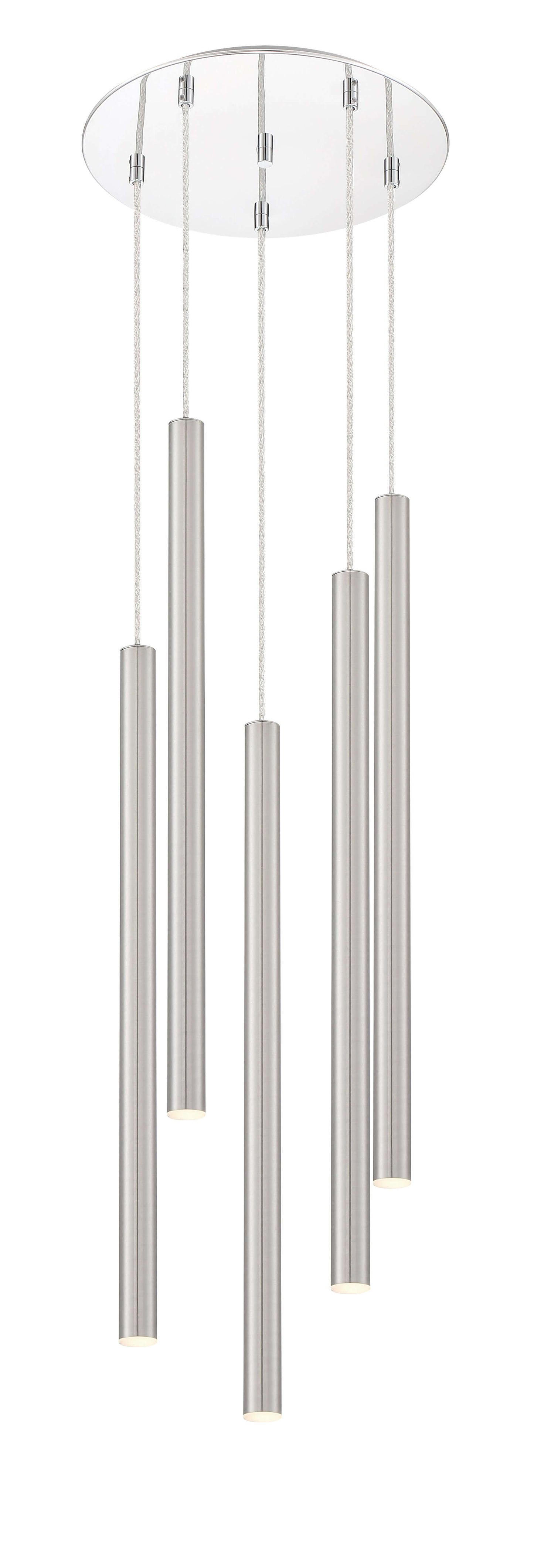 Forest LED 5 Light Chandelier Chrome