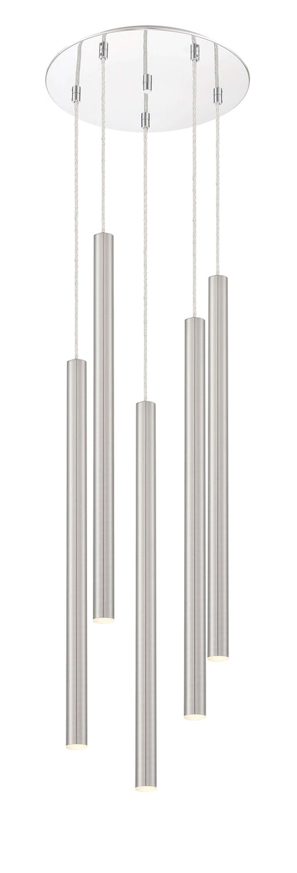 Forest LED 5 Light Chandelier Chrome