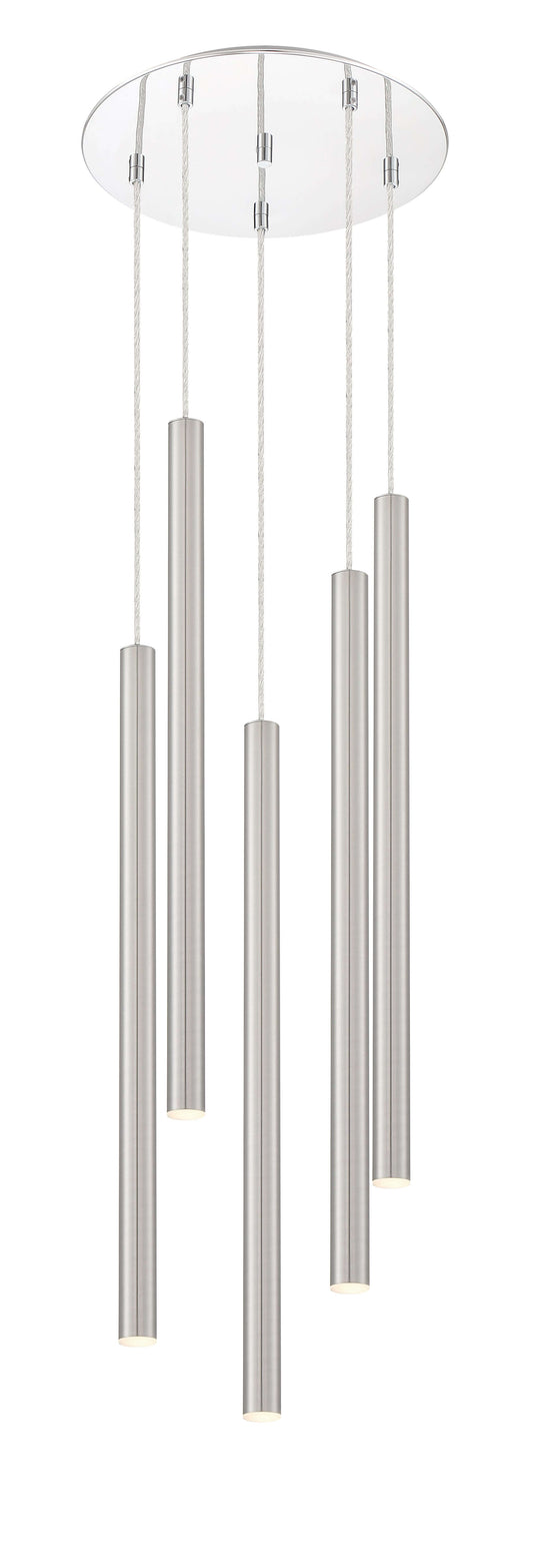 Forest LED 5 Light Chandelier Chrome
