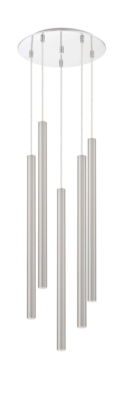 Forest LED 5 Light Chandelier Chrome