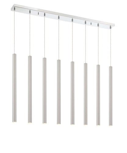 Forest LED 8 Light Linear Chandelier Chrome