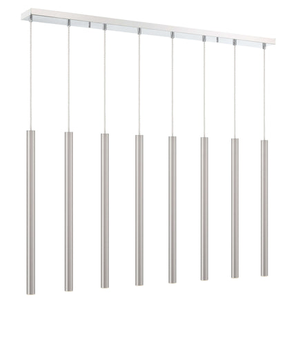 Forest LED 8 Light Linear Chandelier Chrome