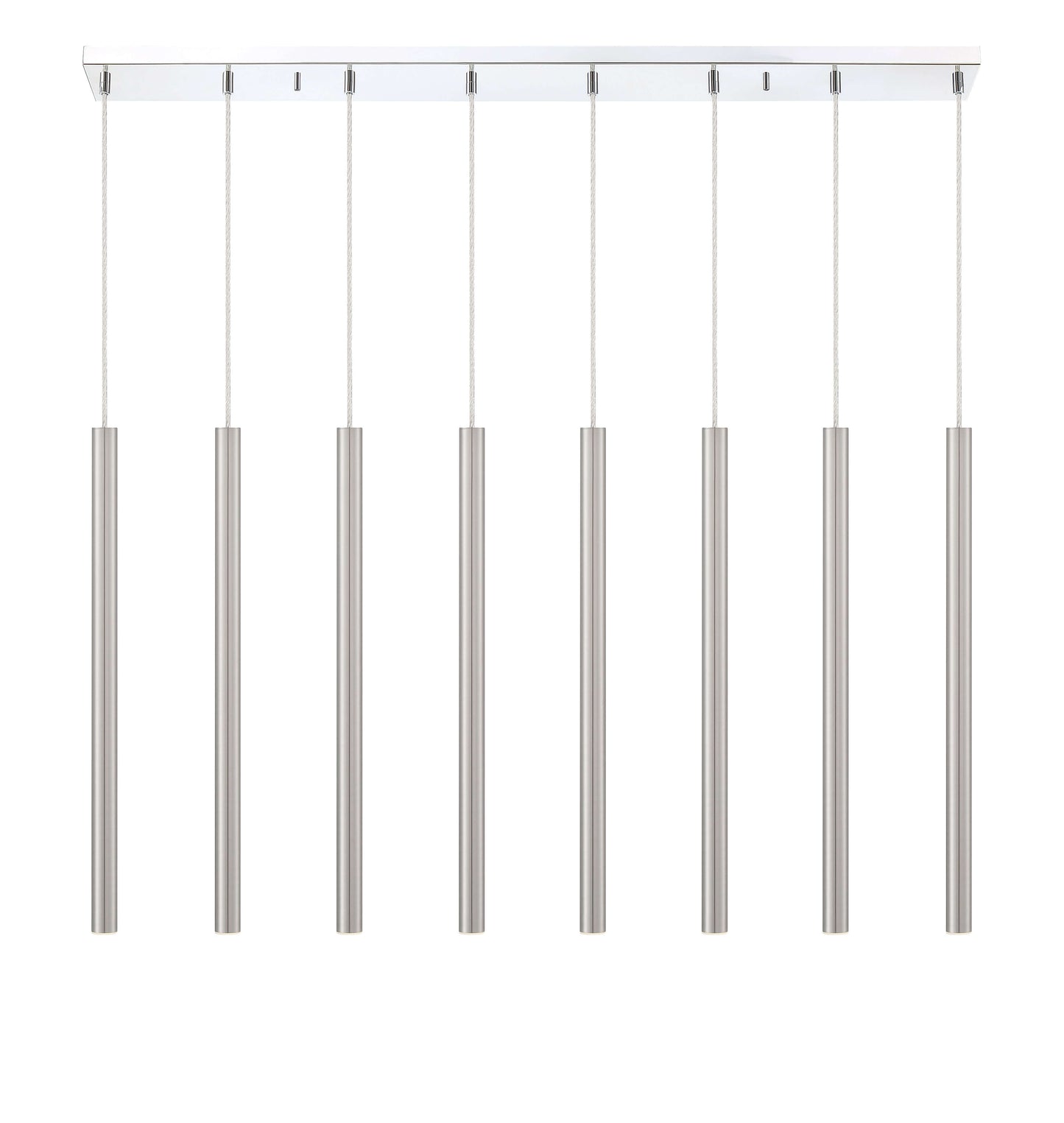 Forest LED 8 Light Linear Chandelier Chrome