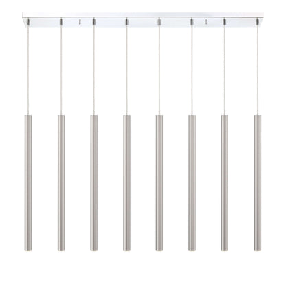 Forest LED 8 Light Linear Chandelier Chrome