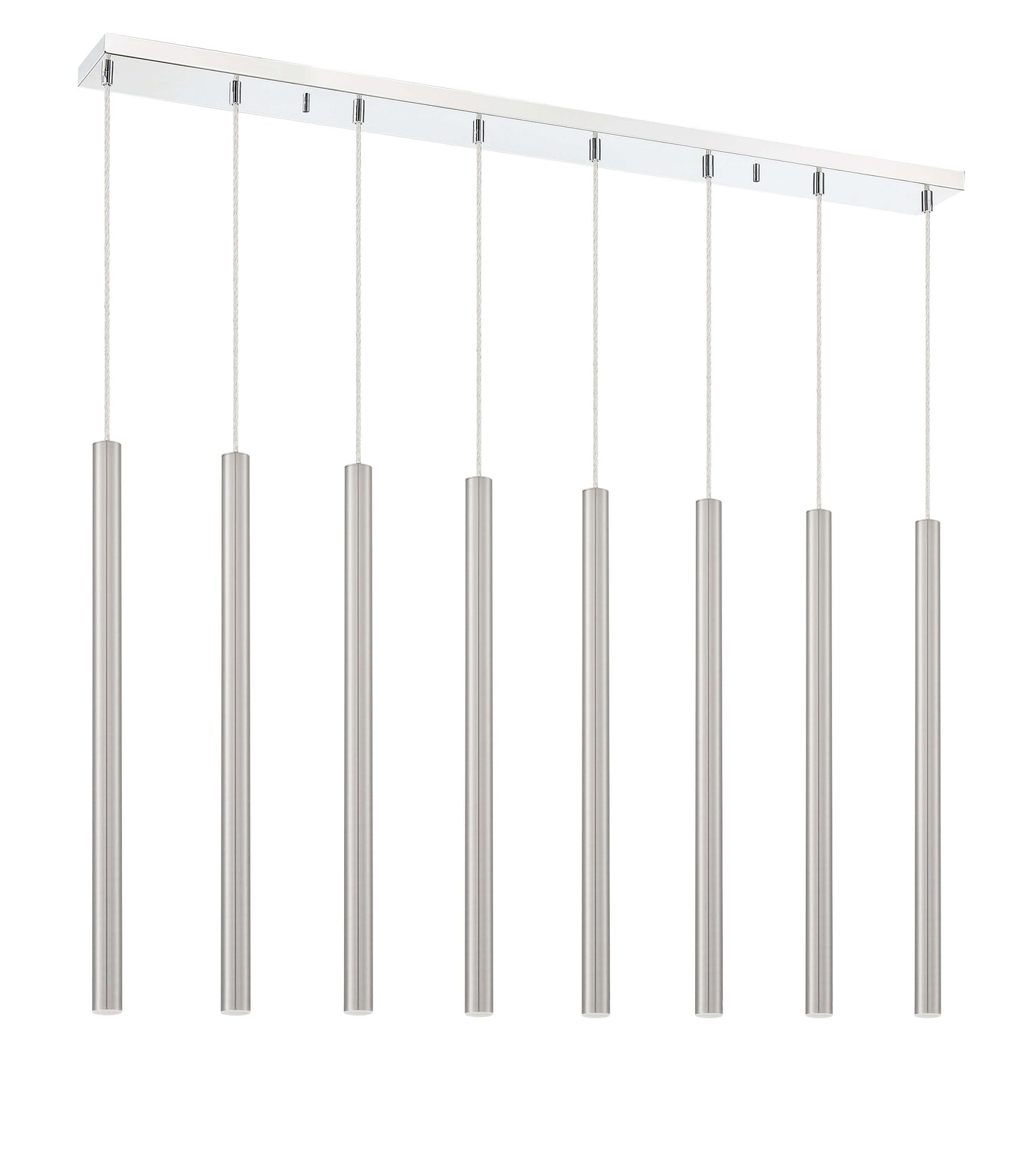 Forest LED 8 Light Linear Chandelier Chrome