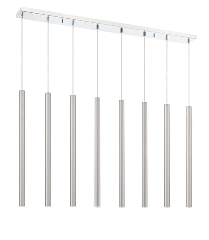 Forest LED 8 Light Linear Chandelier Chrome