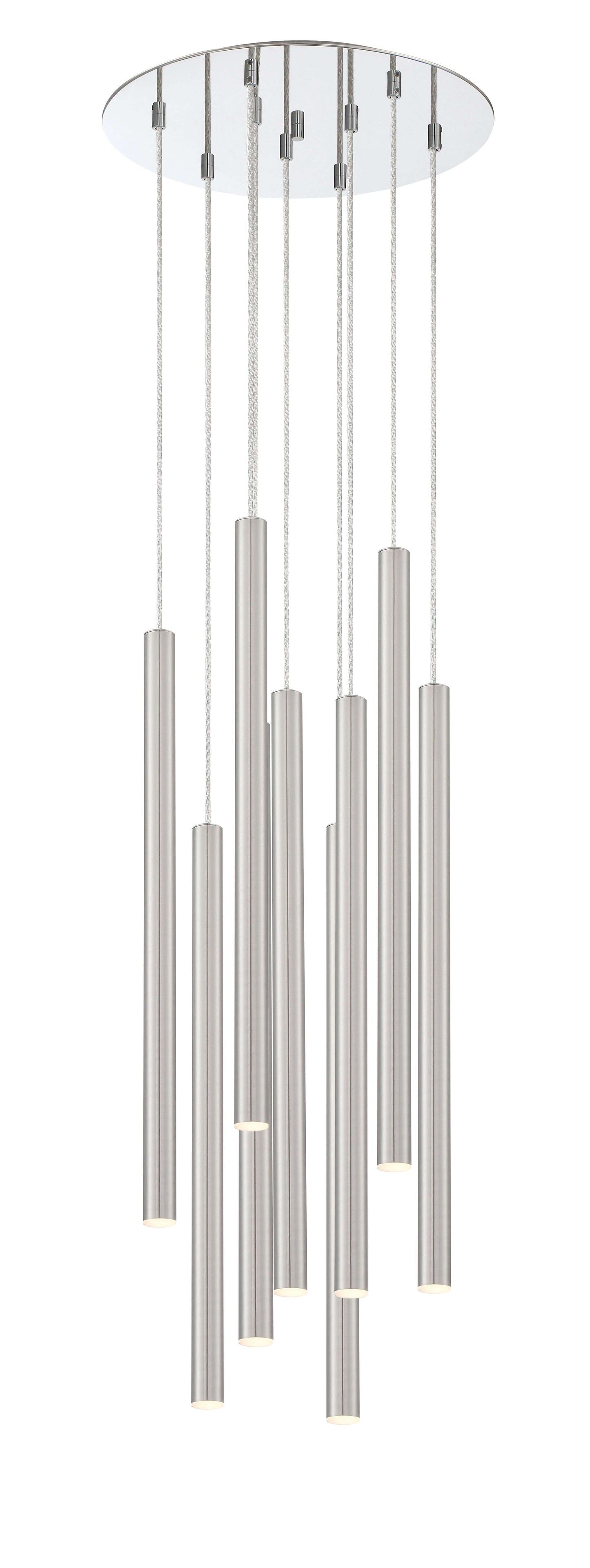 Forest LED 9 Light Chandelier Chrome