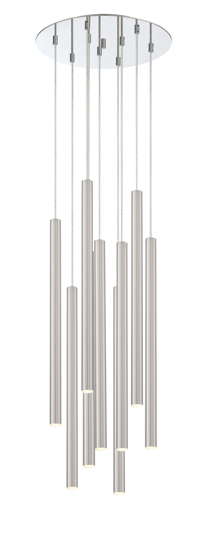 Forest LED 9 Light Chandelier Chrome