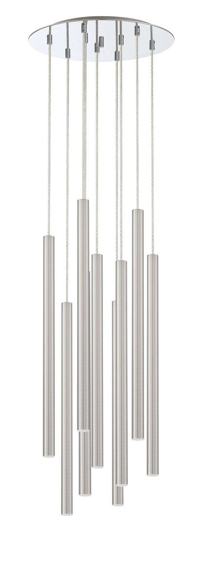 Forest LED 9 Light Chandelier Chrome