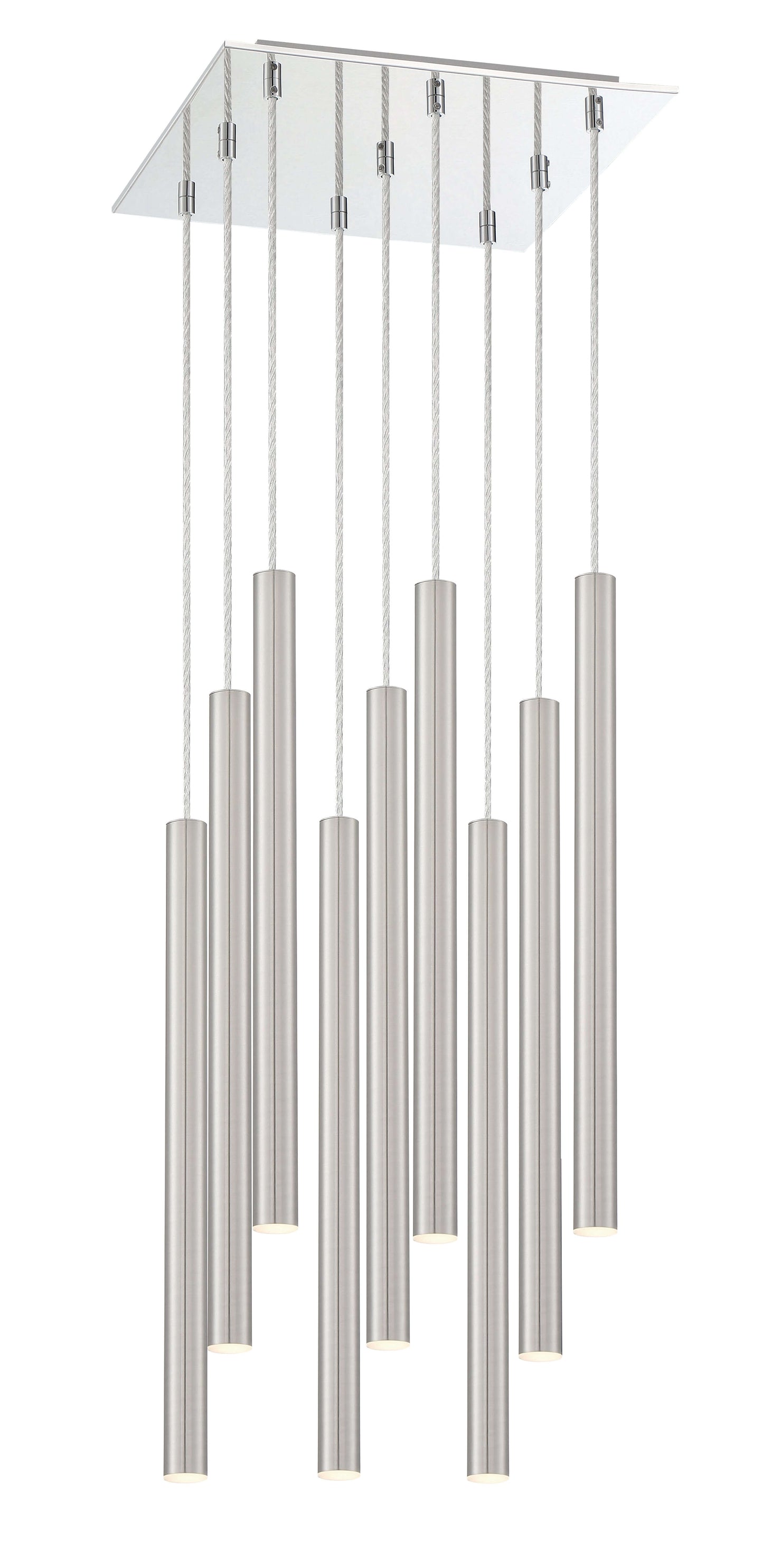 Forest LED 9 Light Chandelier Chrome