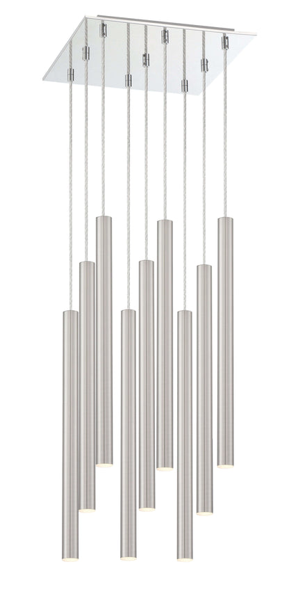 Forest LED 9 Light Chandelier Chrome