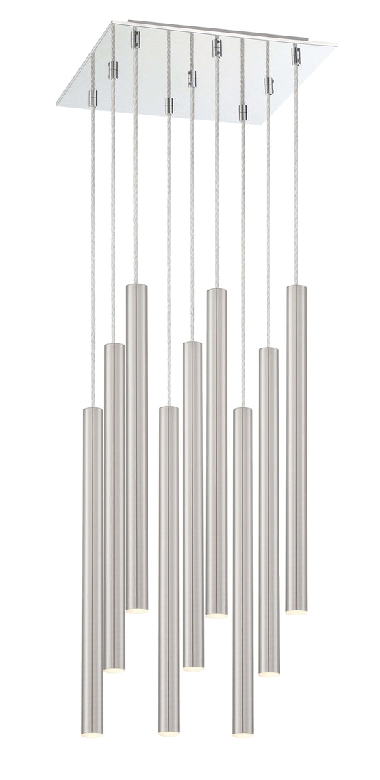 Forest LED 9 Light Chandelier Chrome